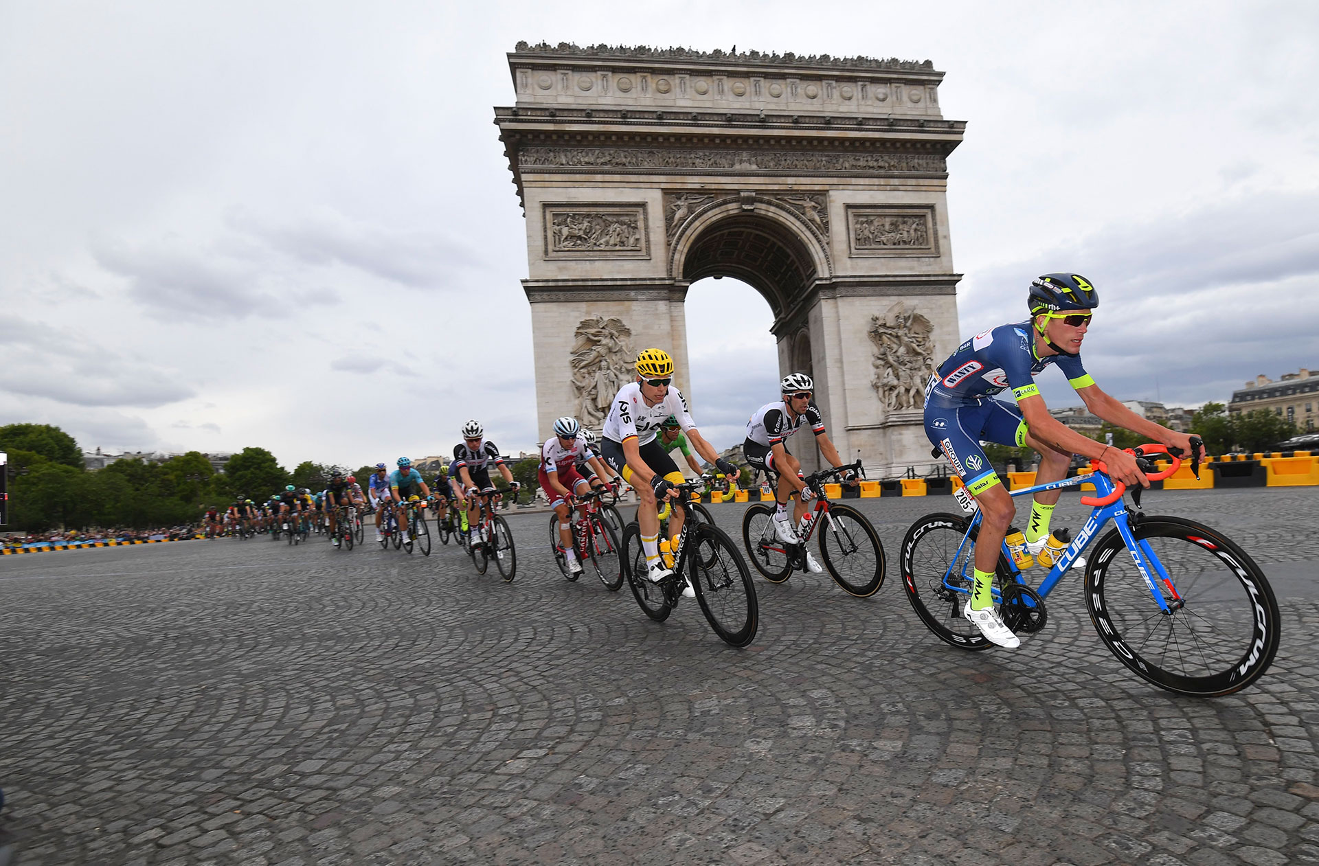 La Wanty-Groupe Gobert fait partie des rares équipes à avoir franchi la ligne d'arrivée finale au complet (9 coureurs).