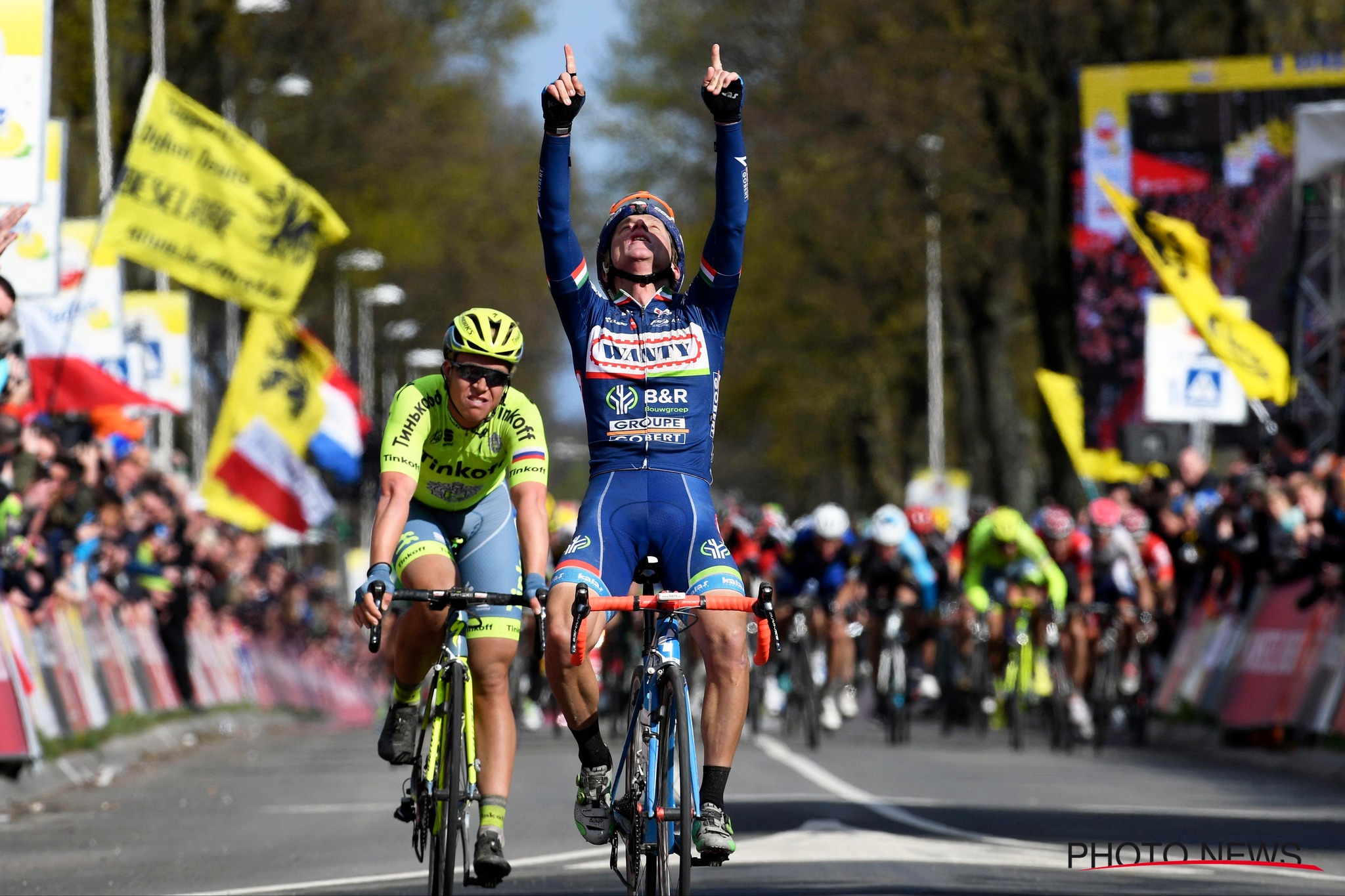 Enrico Gasparotto au guidon de son CUBE Litneing C:68. Amstel Gold Race 2016.